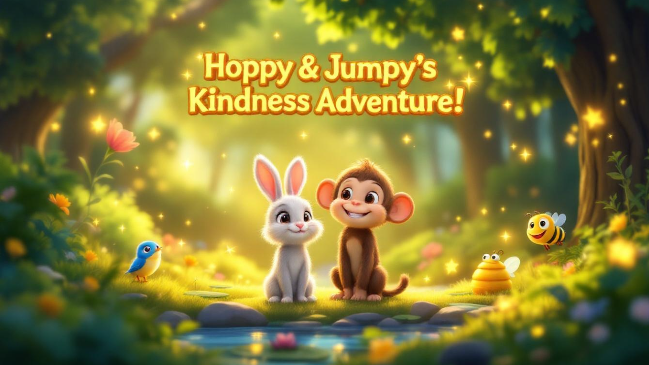 Hoppy & Jumpy’s Kindness Adventure A Heartwarming Tale of Friendship and Generosity